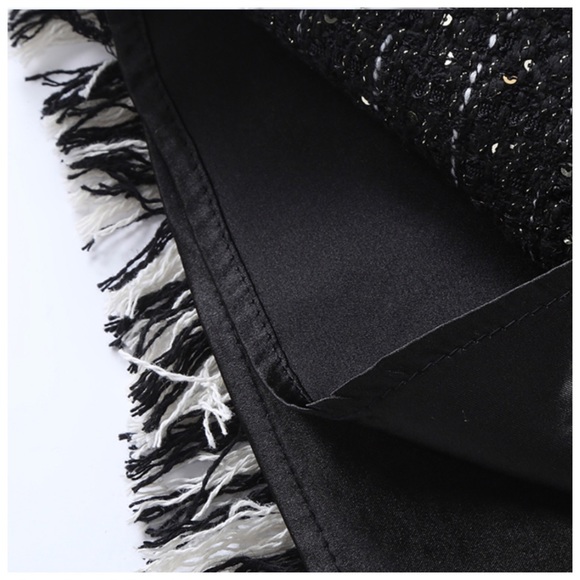 Houndstooth Fringe Skirt Jacket Set The Cathalyn - Picture 8 of 9